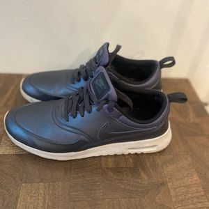 Nike Thea Blue Metallic Sneakers
